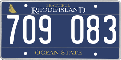 RI license plate 709083