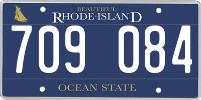RI license plate 709084