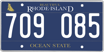 RI license plate 709085
