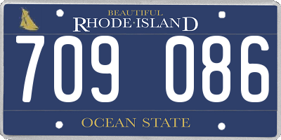 RI license plate 709086