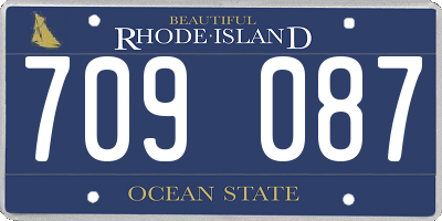 RI license plate 709087