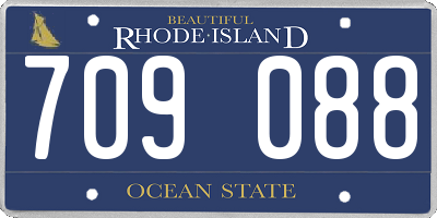 RI license plate 709088