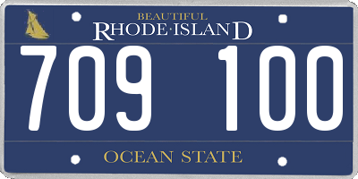 RI license plate 709100