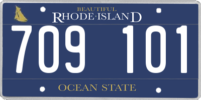 RI license plate 709101