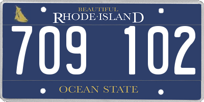RI license plate 709102