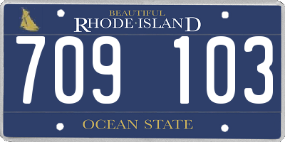 RI license plate 709103