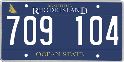 RI license plate 709104
