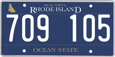 RI license plate 709105