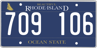 RI license plate 709106