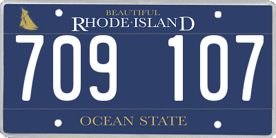 RI license plate 709107