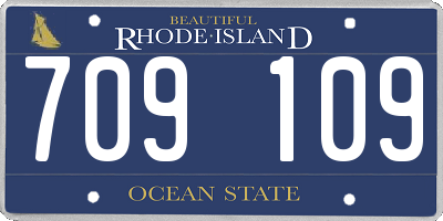 RI license plate 709109