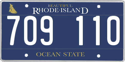 RI license plate 709110