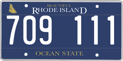 RI license plate 709111