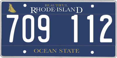 RI license plate 709112