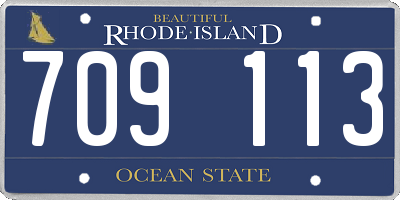 RI license plate 709113