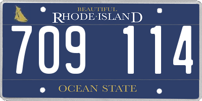 RI license plate 709114