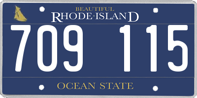 RI license plate 709115