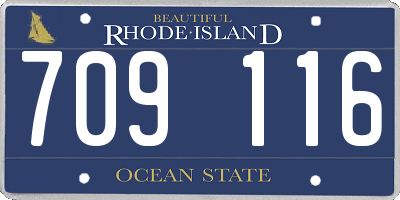 RI license plate 709116