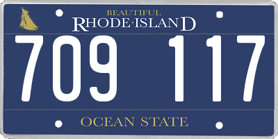 RI license plate 709117