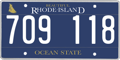 RI license plate 709118