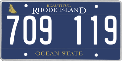 RI license plate 709119