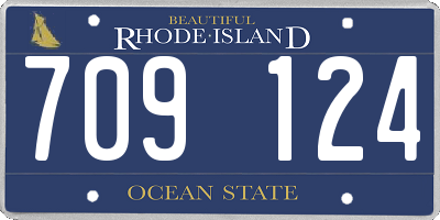 RI license plate 709124