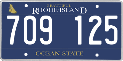 RI license plate 709125