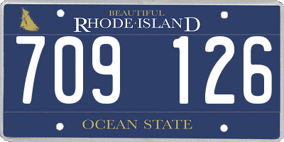 RI license plate 709126