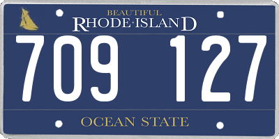 RI license plate 709127