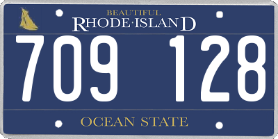 RI license plate 709128