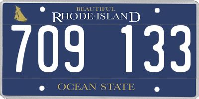 RI license plate 709133