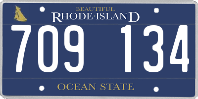 RI license plate 709134