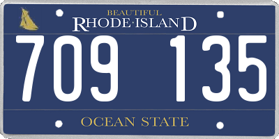 RI license plate 709135