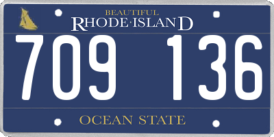RI license plate 709136