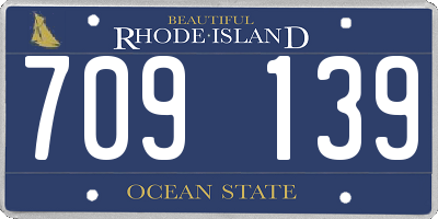 RI license plate 709139