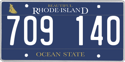RI license plate 709140