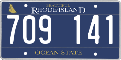 RI license plate 709141