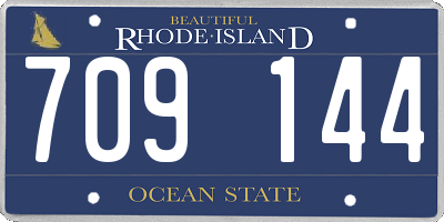 RI license plate 709144