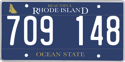 RI license plate 709148