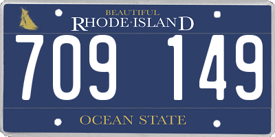 RI license plate 709149