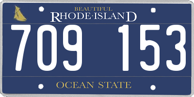 RI license plate 709153