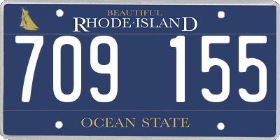 RI license plate 709155