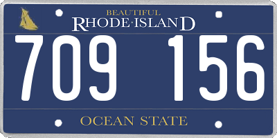 RI license plate 709156