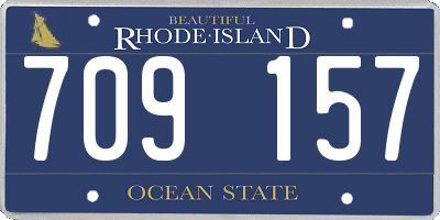 RI license plate 709157