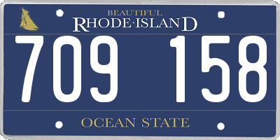 RI license plate 709158