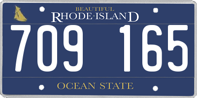 RI license plate 709165