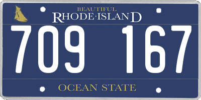 RI license plate 709167