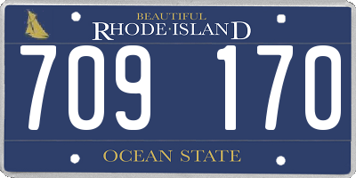 RI license plate 709170