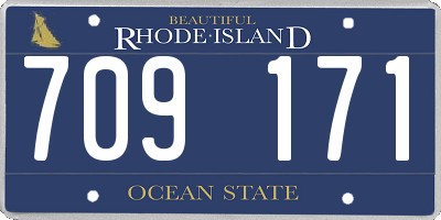 RI license plate 709171