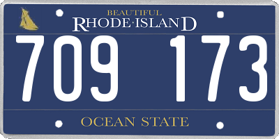 RI license plate 709173